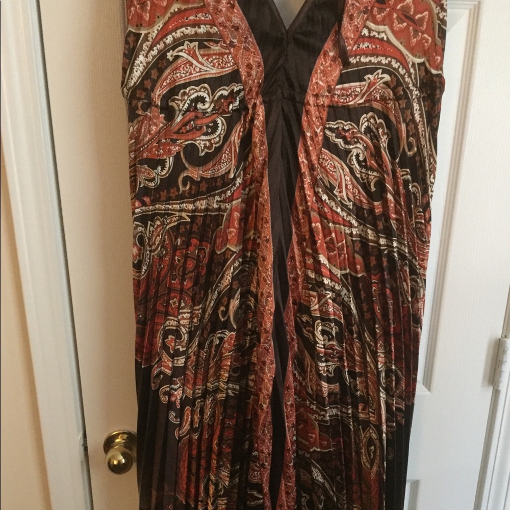 Colorful Pleated Maxidress